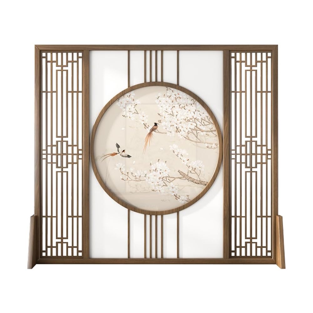Privacy Screen Chinese Style Screen Partition Living Room Entrance Office Tea Hall Zen Seat Room Divider