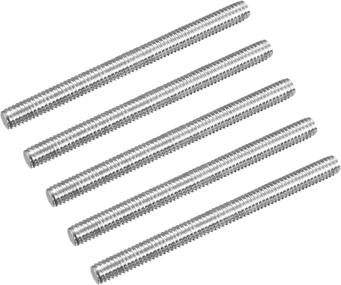 MECCANIXITY Fully Threaded Rod M4 x 45mm 0.7mm Thread Pitch 304 Stainless Steel Right Hand Threaded Rods Bar Studs 5 Pack