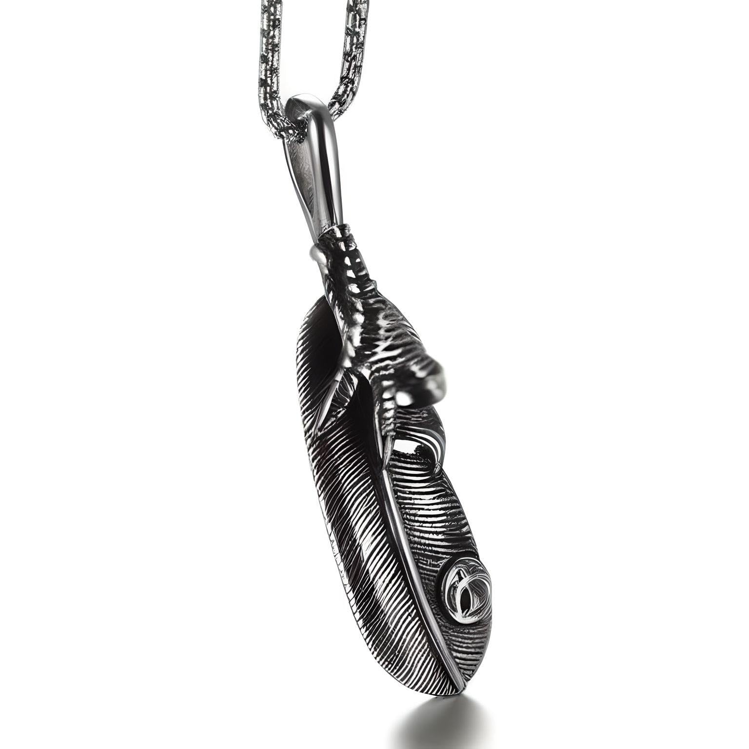 THE MEN THING Claw Leaf - Alloy Pendant With Pure Stainless Steel 24Inch Round Box Chain For Men, European Trending Style, White (B0B6FXT16T) Amazon Price History, Amazon Price Tracker