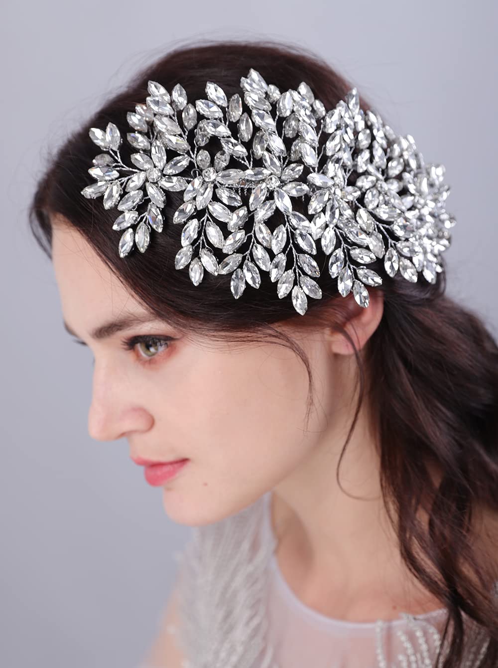 JWICOS Crystal Bride Wedding Hair Comg Bridal Hair Comb
