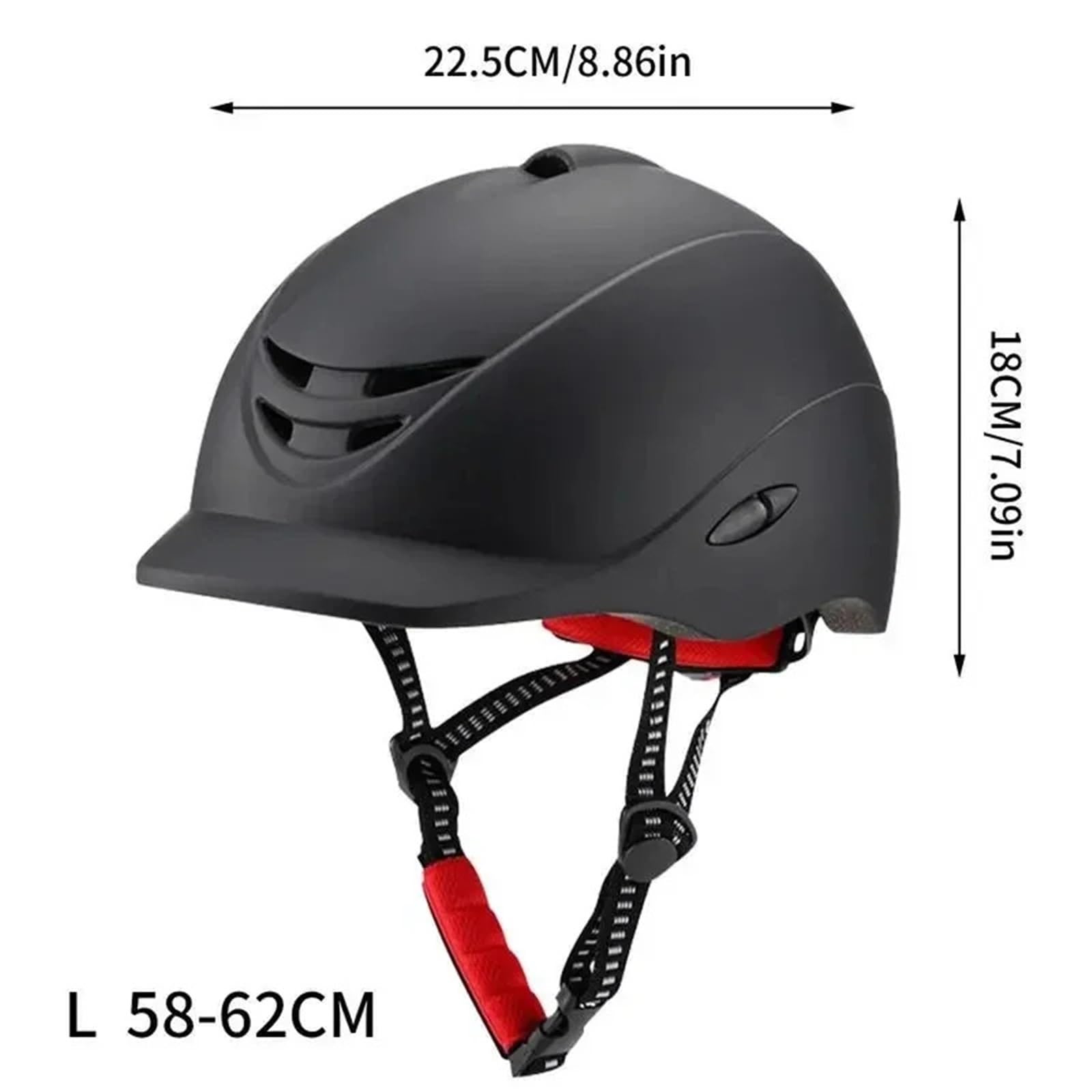 Cap Equitazione Casco da equitazione, casco, mezza copertura, protezioni di sicurezza regolabili, comodo indossare per Esterni