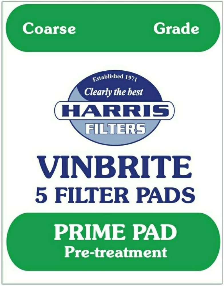 Home Brew & Wine Making - Pack of 5 Harris Coarse Grade Prime Pads to Fit Mk 3 Vinbrite Filter