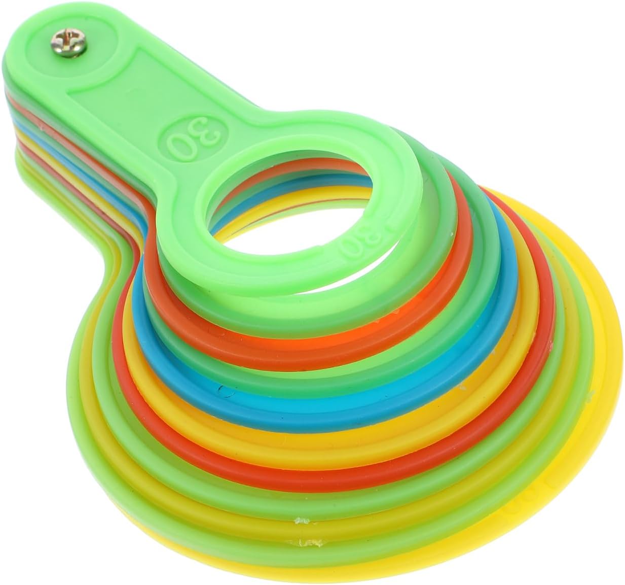 ULTECHNOVO Fruit Measuring Circle Set 5-Piece Plastic Diameter Measuring Tool for Accurate Fruit Size Measurement Easy to Clean Kitchen Gadget for Oranges Peaches and More