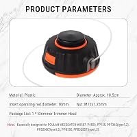 Uadme M10x1.25 Damilfej Szett Fűkaszához - Kompatibilis MX557, P4500, PP125, PP136E, PPB200E, PPB350, PPB32SST Modellekkel, Tartós Fűnyíró A 4