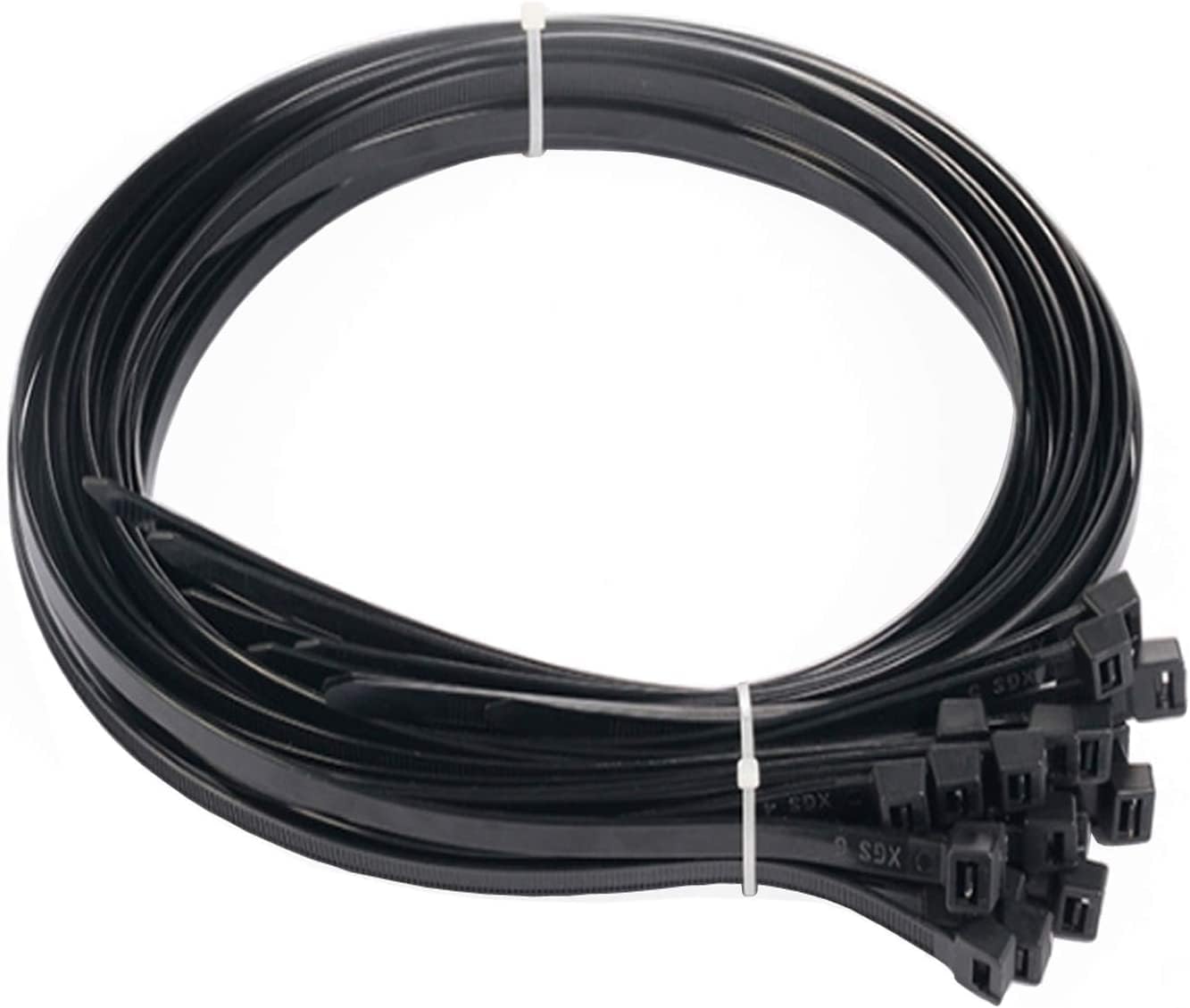 Cable Zip Ties Heavy Duty 450 MM [Size 18 INCH], Ultra Strong Plastic [Polyamide] Wire Ties with 49 Pounds Tensile Strength, Nylon Tie Wraps with 4.8 MM Width (25, BLACK)