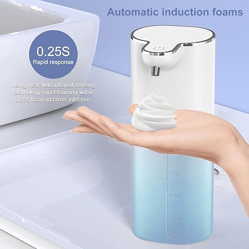 Miniatura 3 de ZTGD Dispensador automático de jabón líquido, dispensador de jabón de 13.5 oz13.5 fl oz, dispensador de jabón con sensor infrarrojo, dispensador
