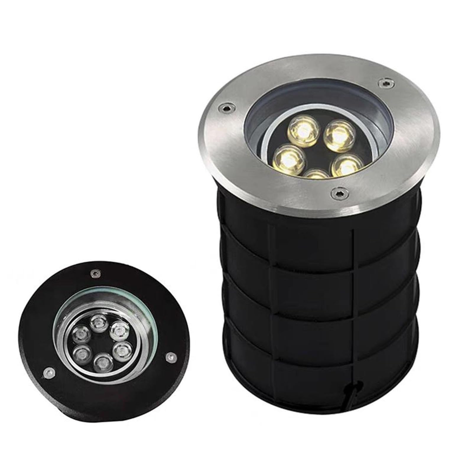 Luz Empotrable En El Suelo Con Ángulo Ajustable - Lámpara LED De Paisaje Para Exteriores, Foco LED Empotrable Impermeable IP66, Lámpara Enterrada De 220V(Rgb,12W)