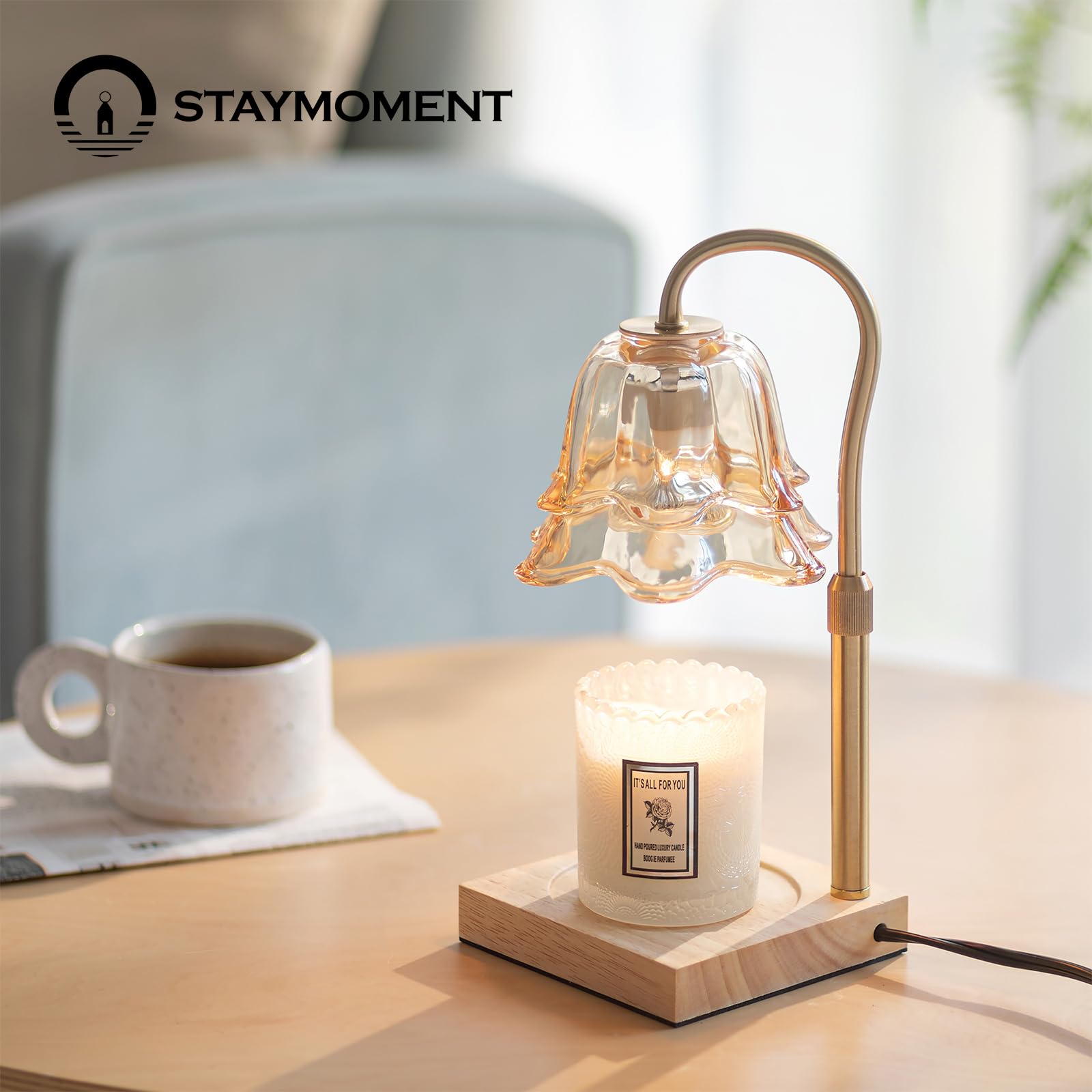 Candle Warmer Lamp Calentador de Velas: Candle Warmer Lámpara de Fragancia Eléctrica Lámpara de Vela Regalos para Mujeres Mejor Amiga