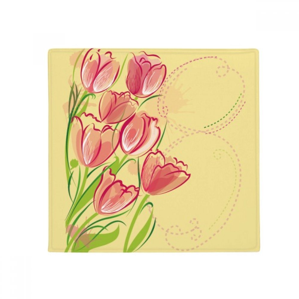 Tapis de sol tulipe peinte 60x60cm le cadeau déco idéal pour une crémaillère réussie