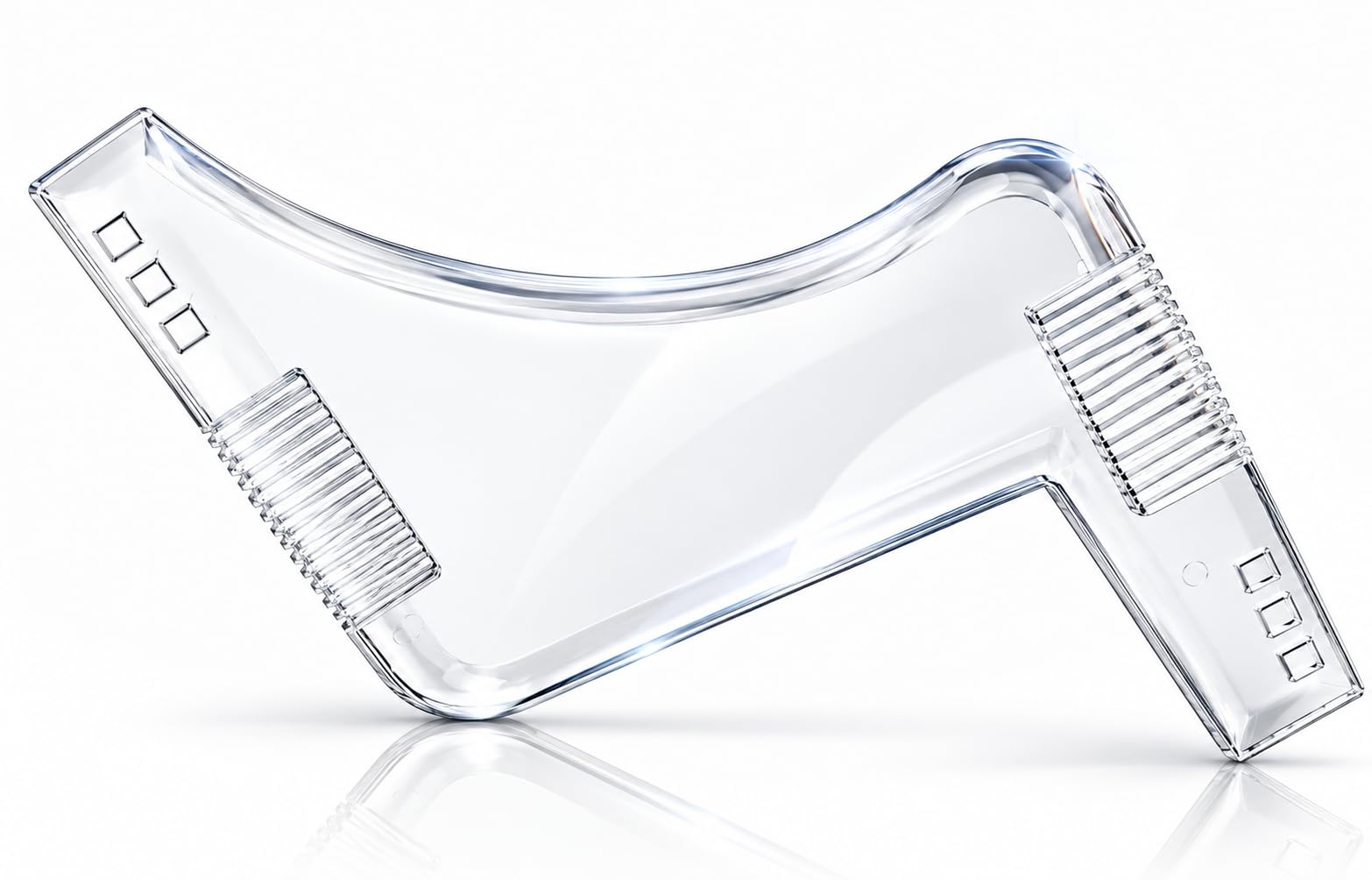 CONFIDENCE Beard Shaper Tool for Men Beard Shaping Comb for Neck, Face and Sideburn Styling Beard Comb for Men Home and Salon Use, Transparent, 1-image-5