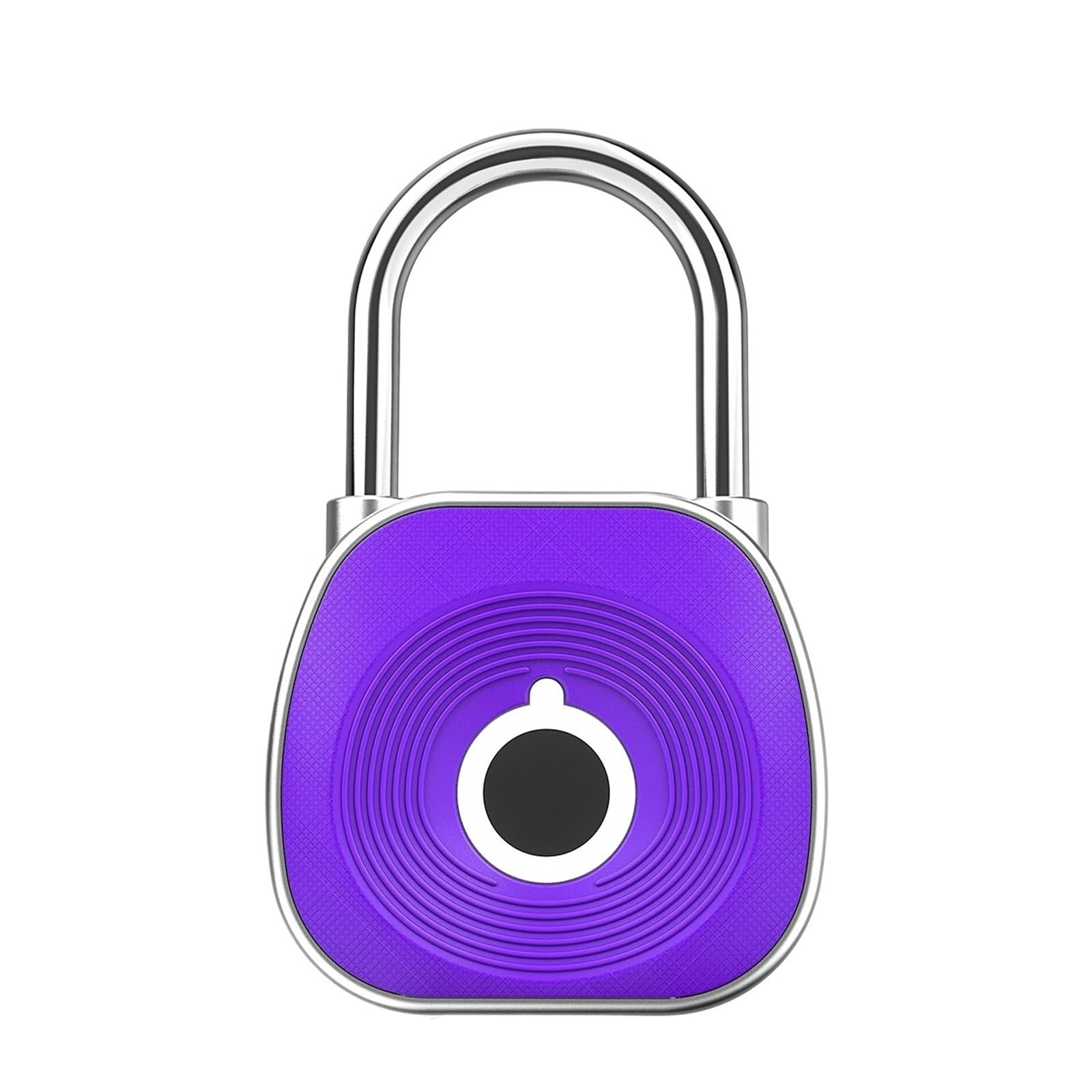 DIGNIFE Smart Door Lock, Waterproof Biometric Fingerprint Padlock USB Rechargeable Keyless Lock for Cabinet Luggage Storage(Purple)