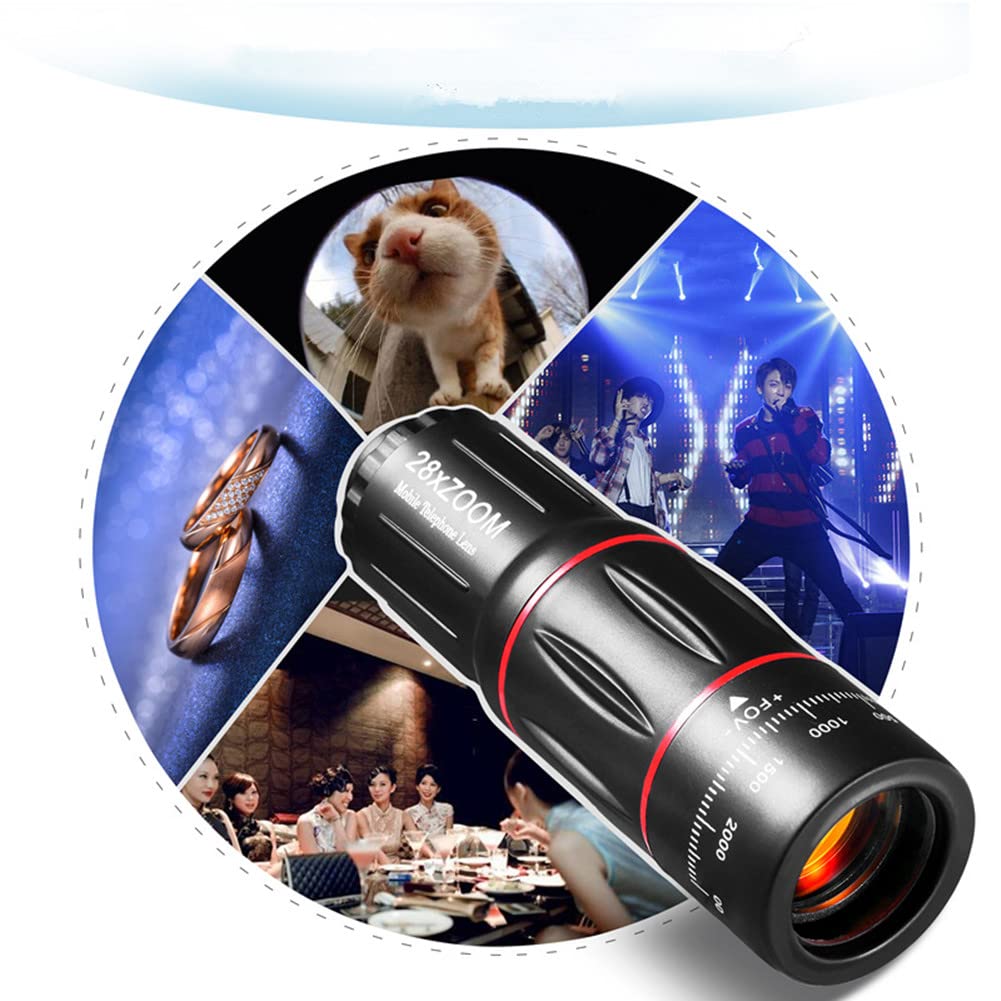 Multiuso 28X HD Mobile Phone Camera Lens Telescopio Zoom Obiettivo Macro per Smartphone Fish Eye Lente Para Celular Accessorio