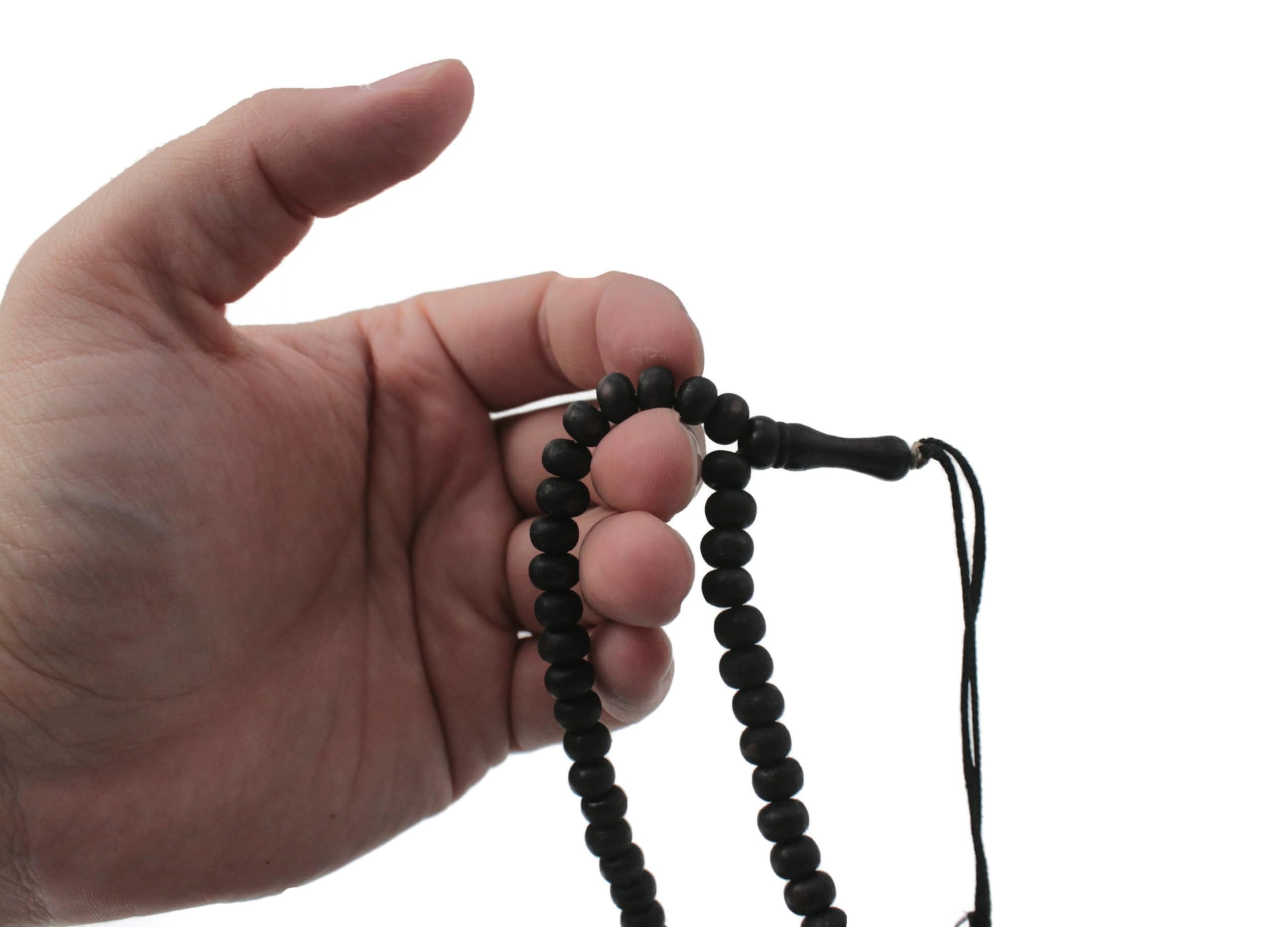 Ręcznie robiony różaniec z drewna oliwnego 1000 koralików Tasbeeh czarny Misbaha Islamski prezent Tasbih 4,5 mm mały rozmiar różaniec Dhikr
