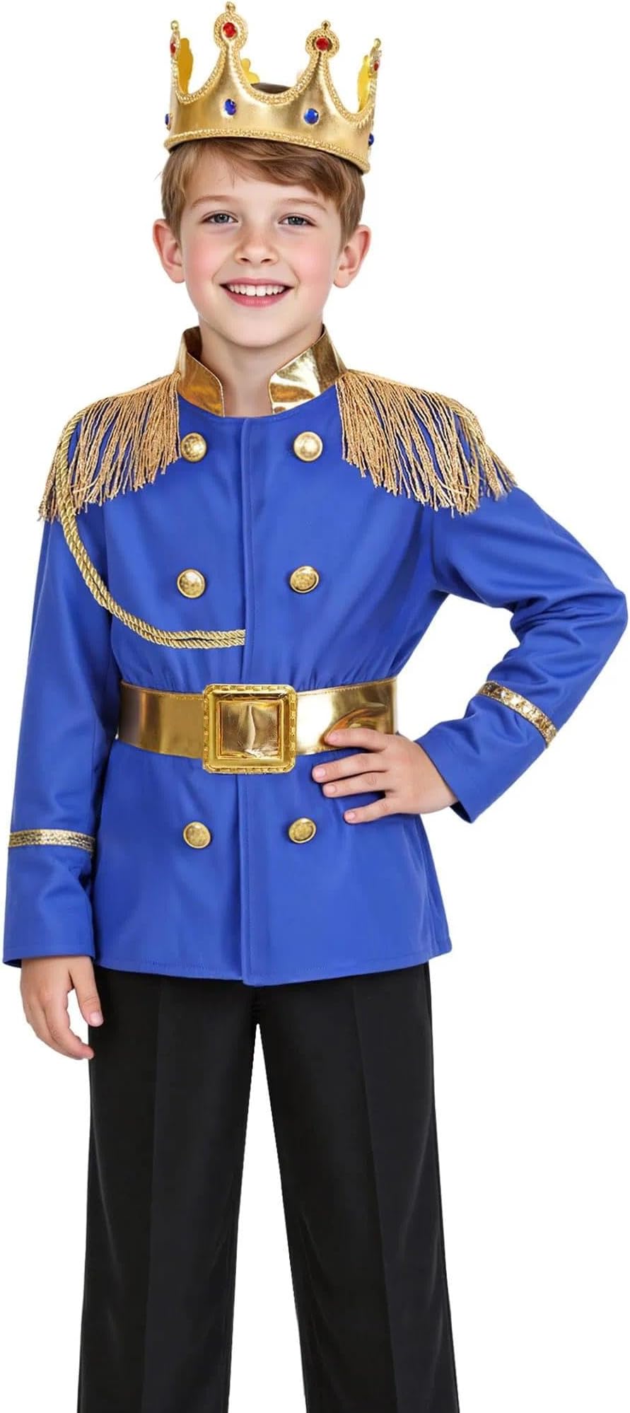 Boys Prince Charming Costume Kids Royal Prince Dress Up for Cosplay Fairytale Ball Halloween Birthday Party Outfit