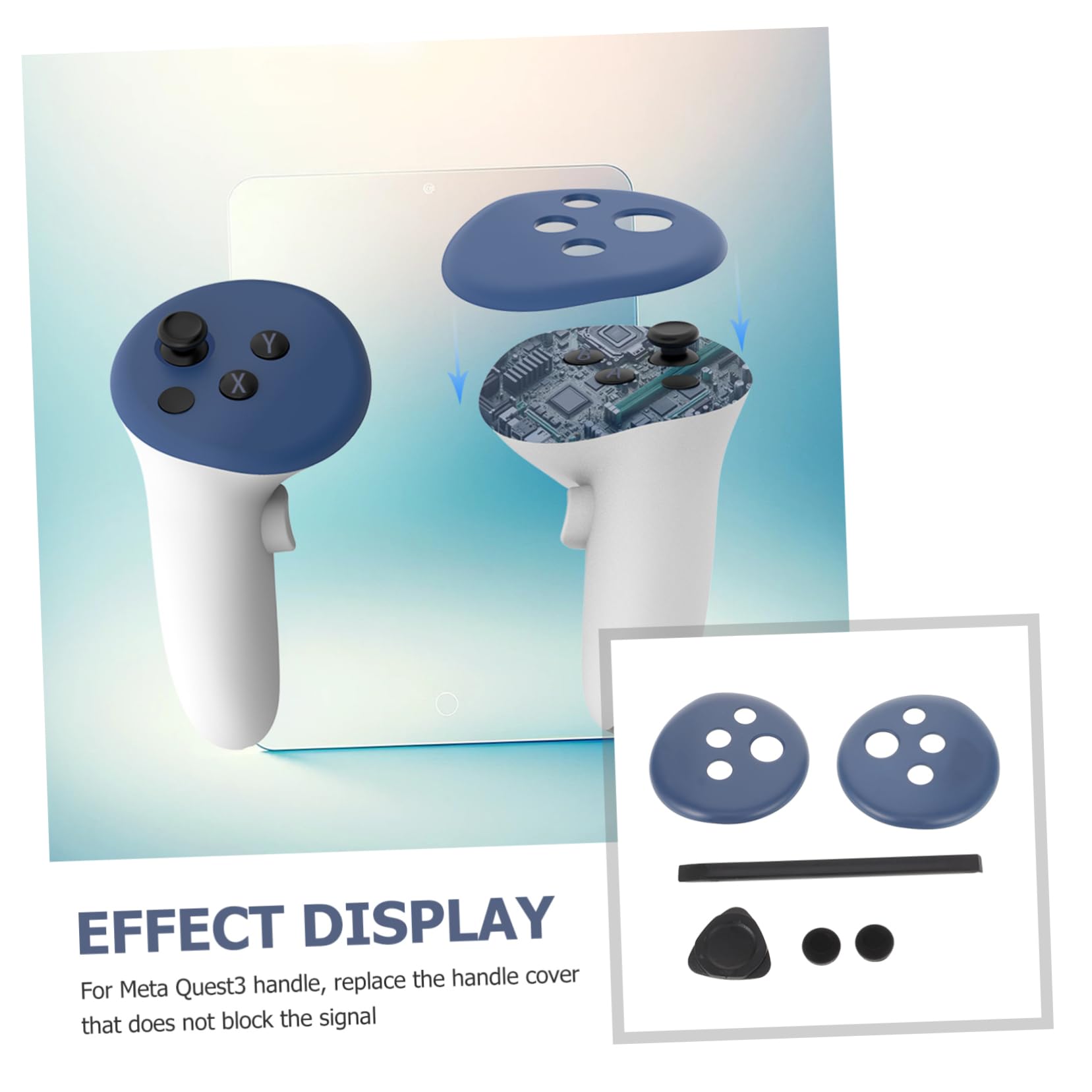 jojofuny 4juegos Funda De Reemplazo para Controlador VR Compatible con Protector Superior para Controlador De Accesorio Práctico y Resistente