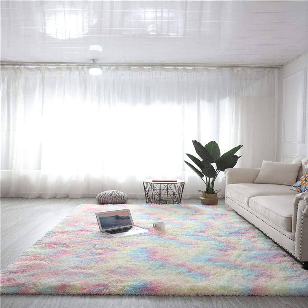 Tappeti Morbidi per Camerette - Soffici Tappetini Arcobaleno per Bambini Camerette per Bambini Arredamento per La Casa Tappeti Grandi,120X200cm