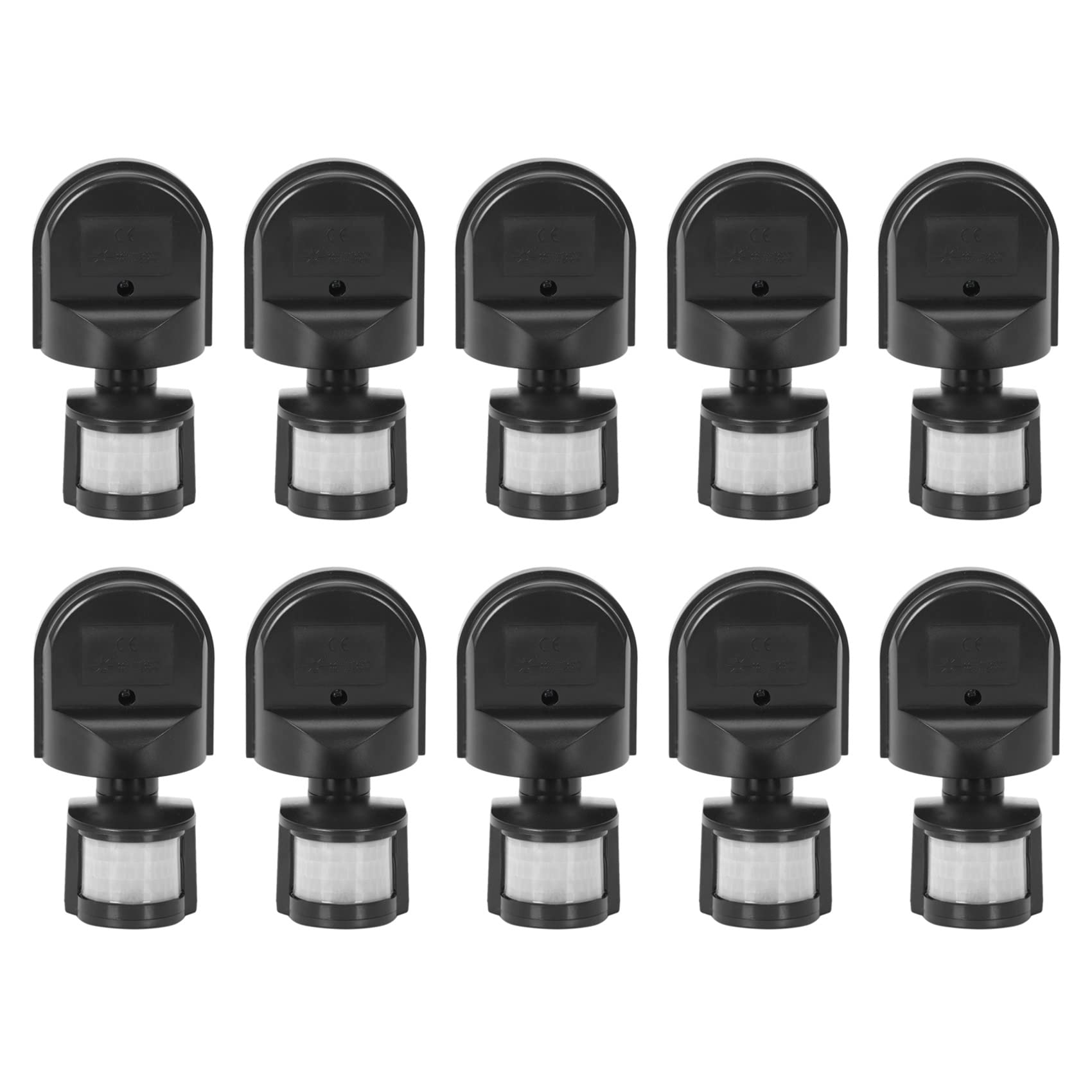 10 x Ac110 V – 240 V exterior PIR, sensor de movimiento, interruptor de pared, lámpara de 180 grados, sensor de movimiento, interruptor LED