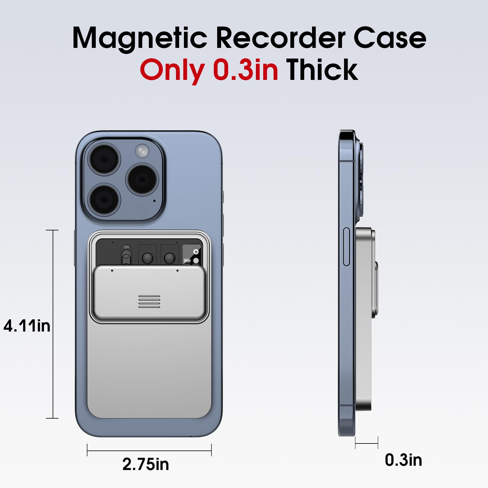 Etui de Protection pour Enregistreur Vocal AI, Compatible, Couvercle Coulissant, Résistant aux Chutes, Portable