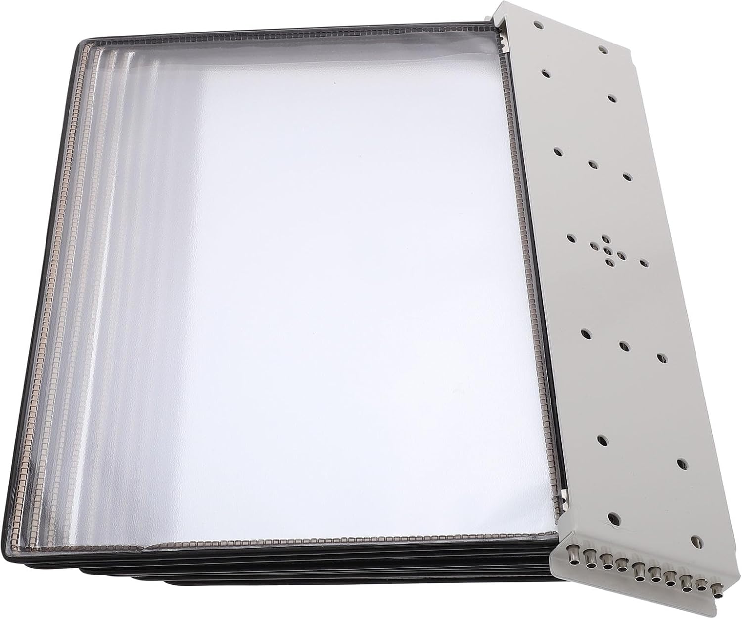 Wall Mount Reference System - ABS Plastic & Metal - Letter-Size - 10 Double-Sided Display Pockets - A4 Capacity