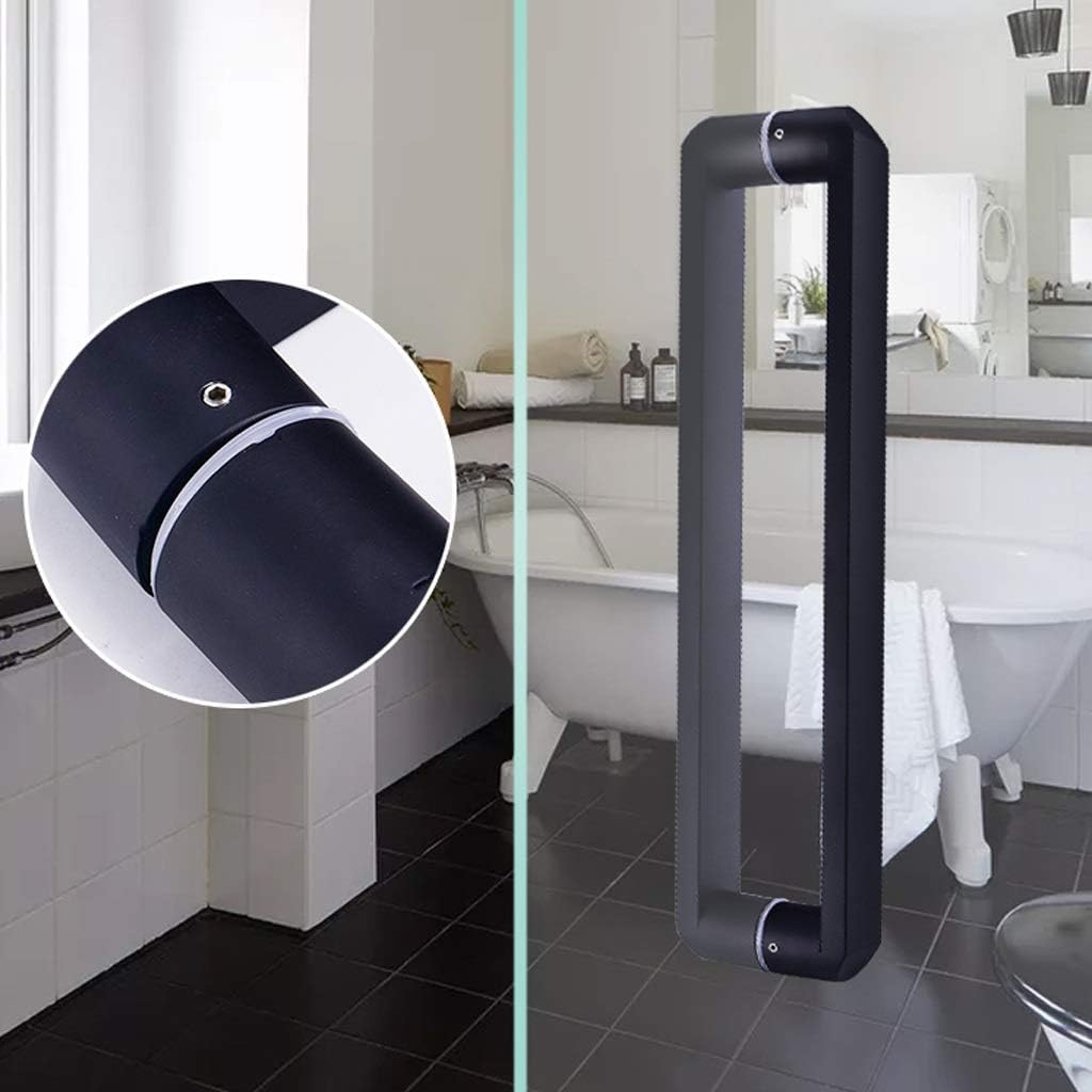 Shower Door Handle for Glass Door Hardware, Bathroom Door Handle Sets 304 Stainless Steel, Safety Grab Bar, Shower Door