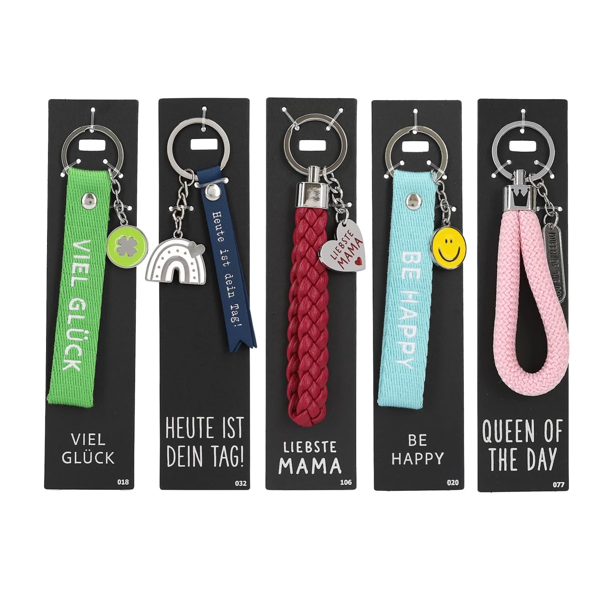 Depesche 11807-001 Key Ring Braided Loop Faux Leather with Metal End Light Brown with Metal Pendant with Bester Opa Lettering