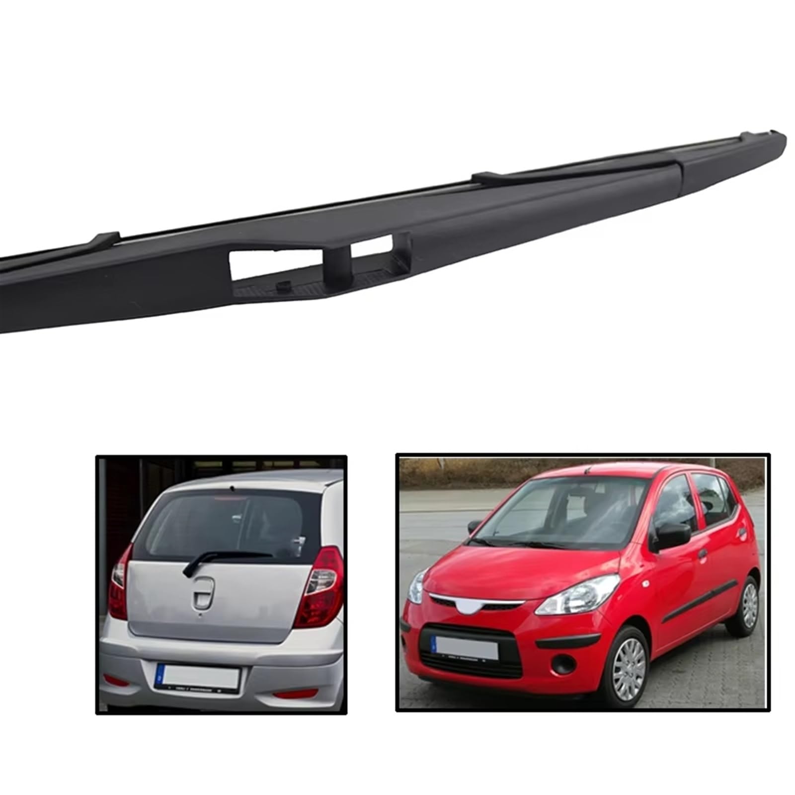 Limpiaparabrisas de Coche Compatible con Hyundai para I10 Mk1 2007 2008 2009 2010 2011 2012 2013 Limpiaparabrisas Delantero Trasero Limpiaparabrisas