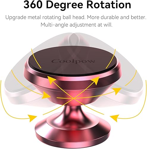 Miniatura 3 de Coolpow 2 paquetesSoporte magnético para teléfono para automóvilImán fuerteSoporte de teléfono para tu coche Soporte de teléfono para automóvil 4