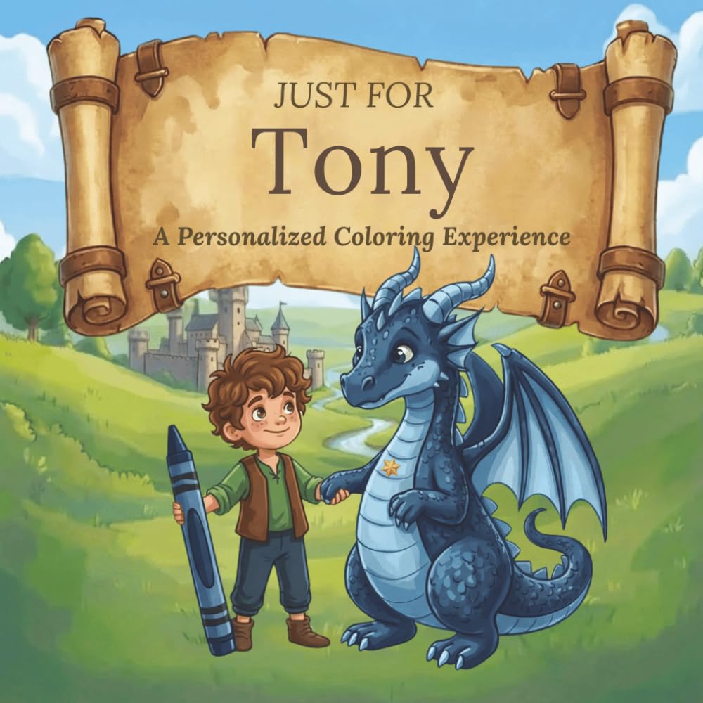 Just for Tony: A Personalized Coloring Experience: 50 total coloring pages | 28 coloring pages featuring Tony's name | 22 coloring pages themed for boys (Personalized Coloring Book Series)