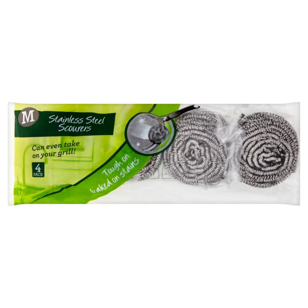 Morrisons Stainless Steel Scourer, Pack of 4
