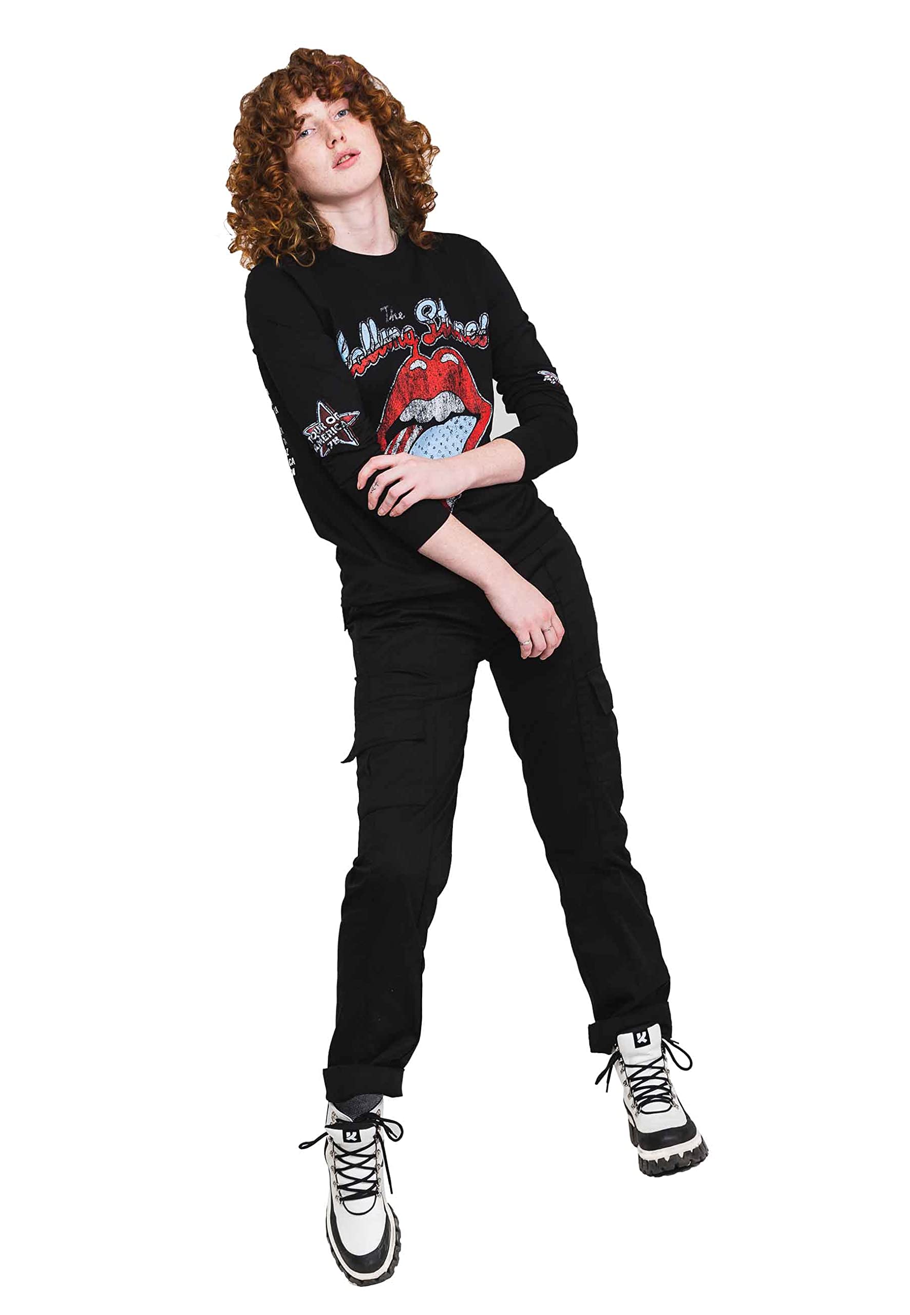 T-Shirt Maniche Lunghe # L Unisex Black # Us Tour '78