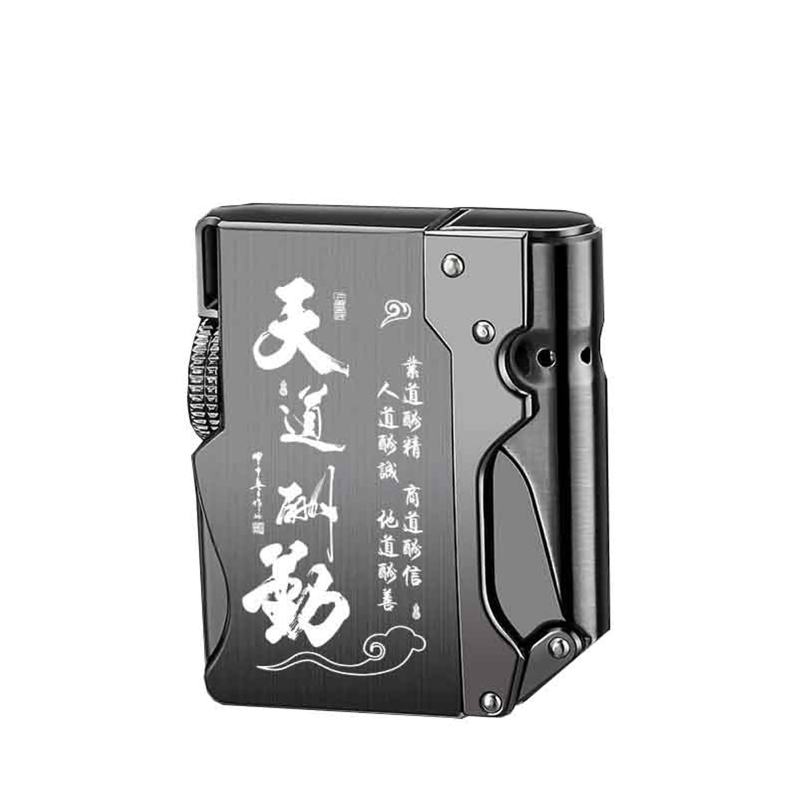 Encendedor de butano recargable, soplete de metal multiusos resistente al viento