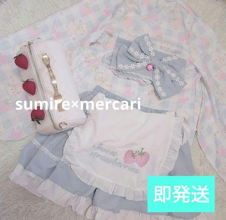 Amazon.co.jp: 地雷ロリータセパレートいちごの浴衣ドレス一式セット