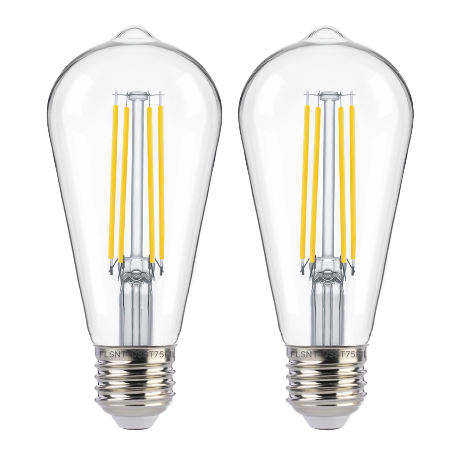 flsnt dusk to dawn outdoor sensor st19 led edison bulb, 5000k daylight, 8w (100w eqv.), 1400lm,vintage filament e26 base, auto on/off photocell automatic for energy-efficient outdoor lighting, 2 pack