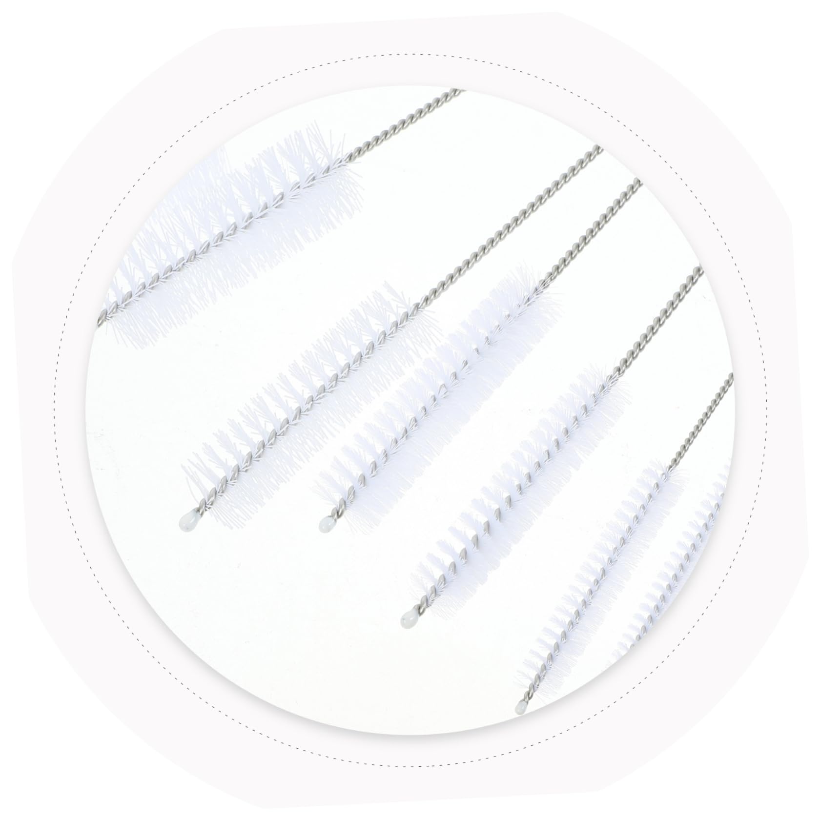 Edelstahl Reinigungsbürste Kit - Rohrbürste Flaschenbürste & Augen Reinigungsbürsten für effiziente Tiefenreinigung und Wartung von Flaschen und schwer zugänglichen Stellen