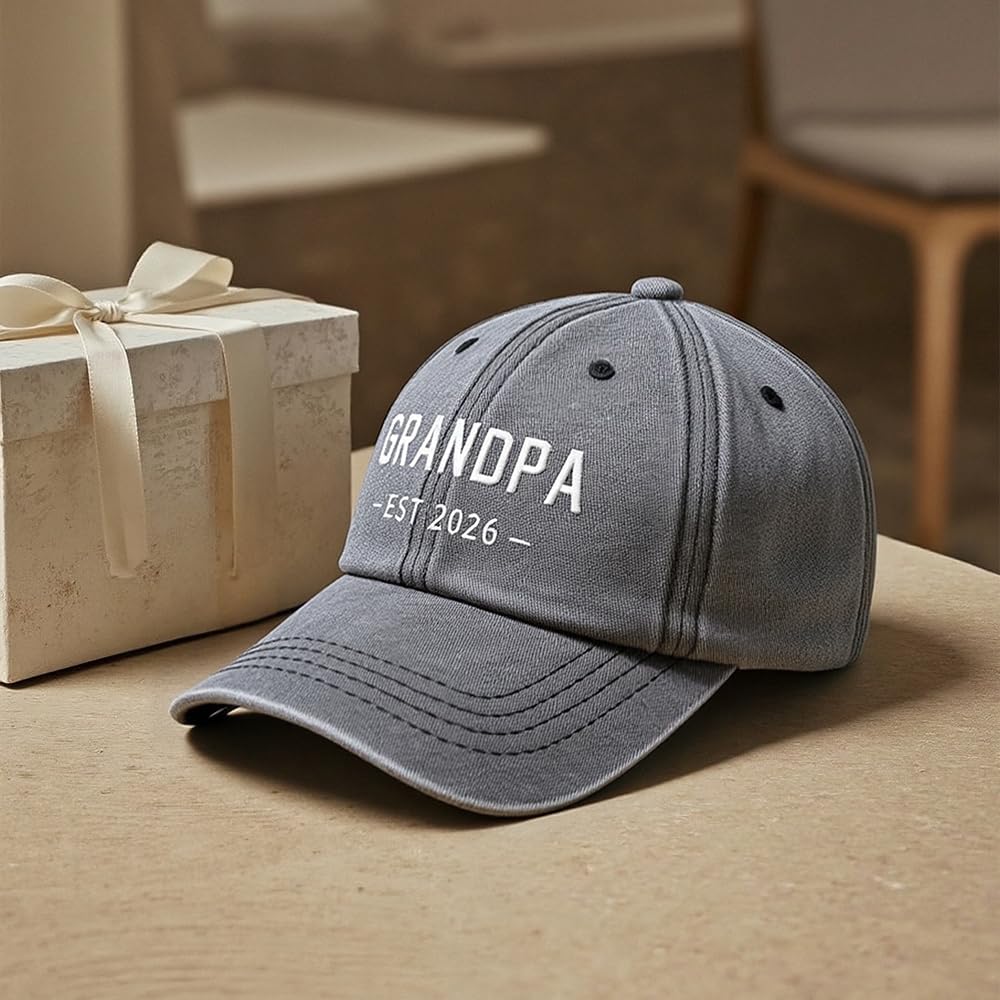New Grandpa Gifts, First Time 2026 Promoted to Grandpa to be Gifts, Grandfather Hat, Adjustable Baseball Caps - Image 8