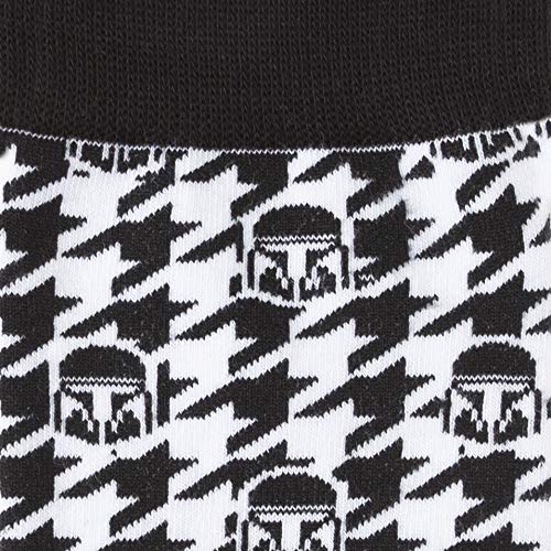 Star Wars The Mandalorian Helmet Black and White Houndstooth Socks, One size fits most (up to men's size 12), Officially Licensed by Lucasfilm LTD.3