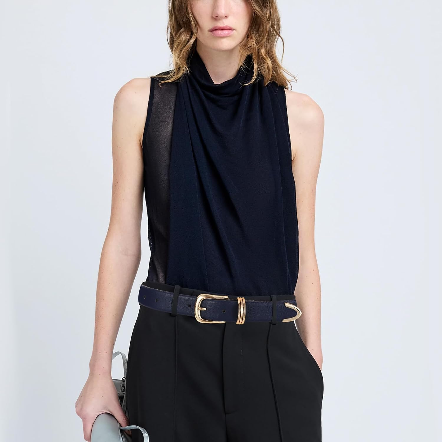 Women's Leather Belts with Gold Buckle Fashion Leather Waist Belt Elegant Ladies Belts for Jeans Gifts for Women - Image 5