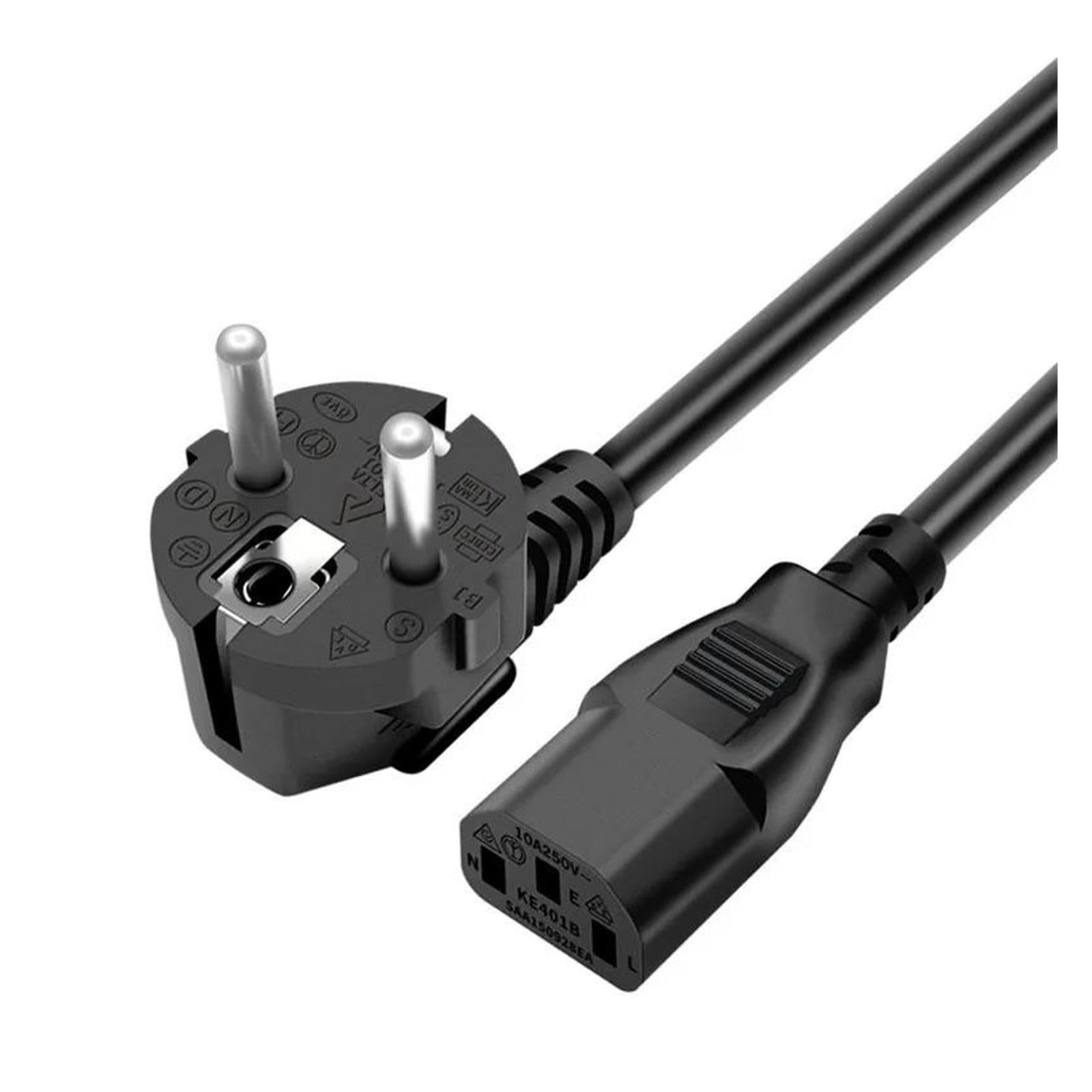 Cable Conector de alimentación de CA con Enchufe Europeo, Cable de alimentación for TV, 3x0,5mm², 3x0,75mm², 3x1mm², 3x1,5mm², línea de Carga de Cobre de 3 Puntas(EU Plug 3x1mm2,3m)