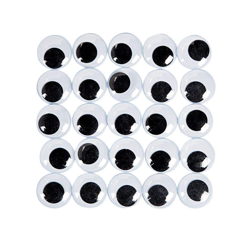 Amazon.com: Fun Express 100 Super Huge Black Wiggle Googly Eyes - Arts and  Craft Supplies Wiggly Eyes, black, white, 25mm : Arts, Crafts & Sewing