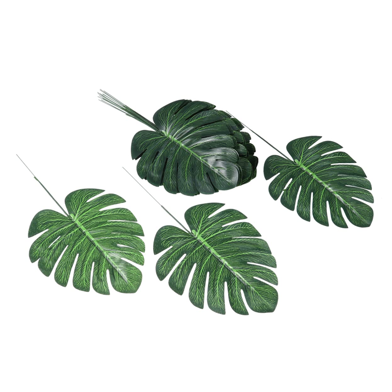 PRETYZOOM 2 Set Di Foglie Finte Foglie Artificiali Mini Foglie Di Monstera Per La Decorazione Di Casa Ufficio Bar 30 Pezzi * 2