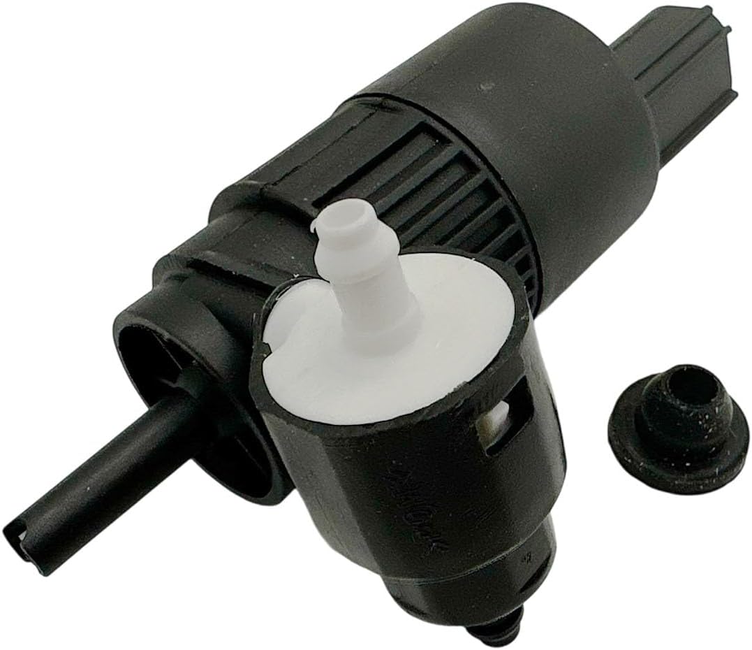 Black Windshield Washer Pump with Grommet Fit for Cadillac Srx 2010 2011 2012 2013 2014 2015 25979368 Car Front Water Washer Fluid Pump