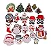 20pcs Christmas Santa Snowman Tree Gift Collection Iron-on or Sew-on Embroidered patch Motif Applique (Christmas Festival)