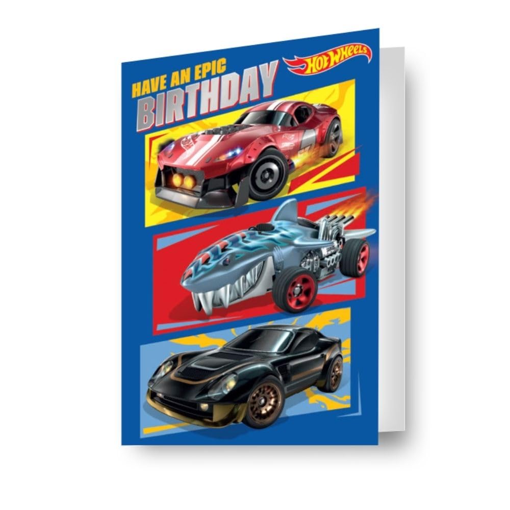 Hot Wheels Birthday Card 3D-Effect Lenticular A Fantastic Card For All Occasions