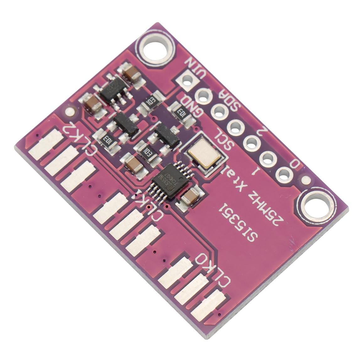 CJMCU-5351 Si5351A Scheda Breakout per Generatore di Clock 3-5 V DC da 8 kHz a 160 MHz Generatore di Segnale con VCXO ad Alta Linearità per Arduino (Confezione da 2)