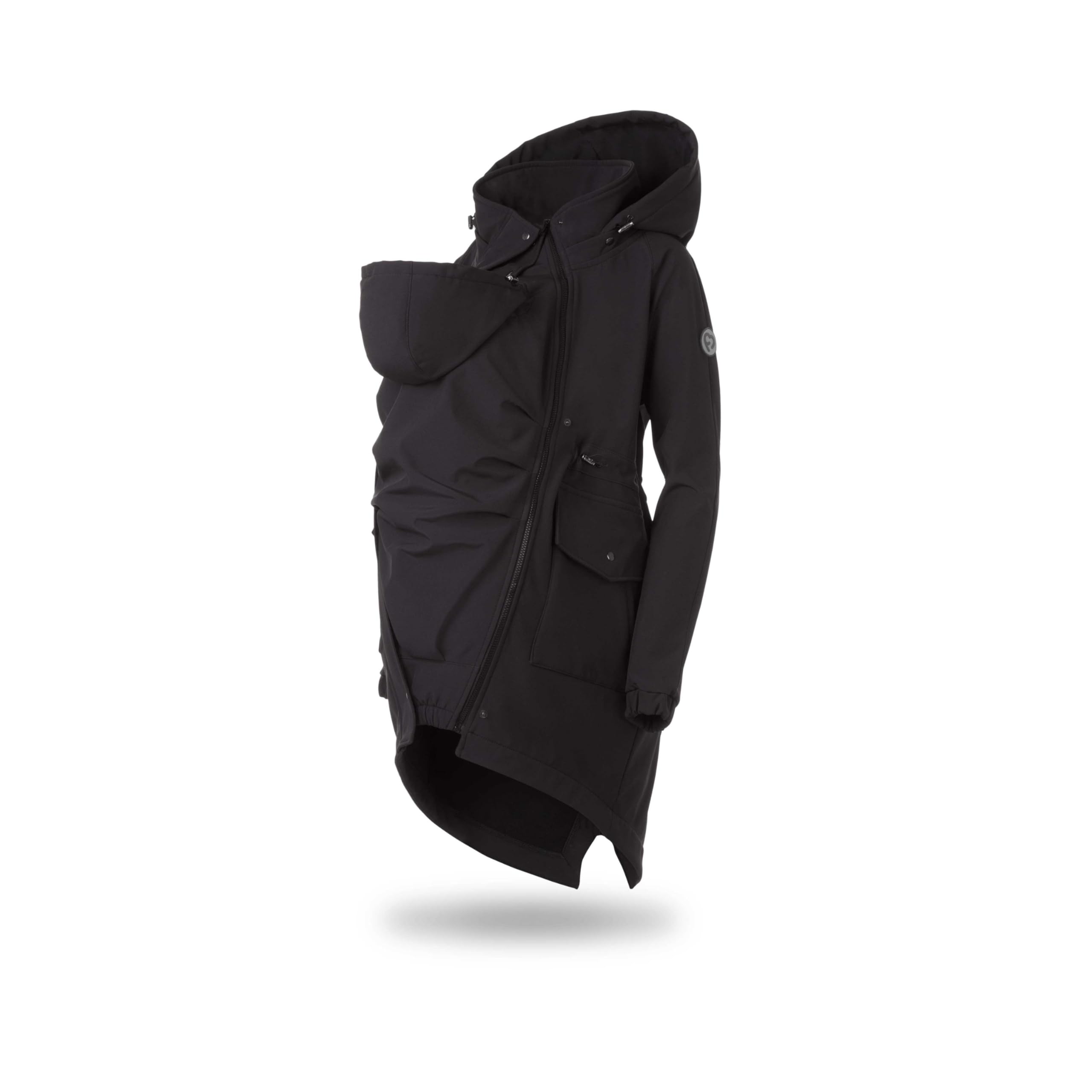 fun2bemum 5in1 PARKA Softshell Mantel,Coat,Umstandsjacke, FRONT/BACK Baby Tragejacke, Multifunktion