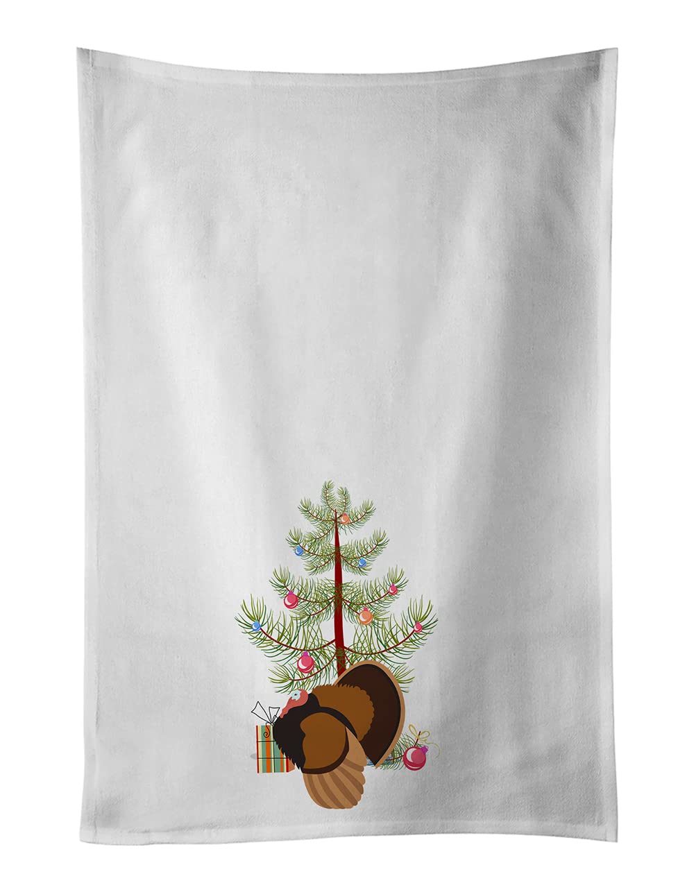 Caroline's Treasures Set di 2 strofinacci da cucina bianchi con tacchino, colore: Bronzo