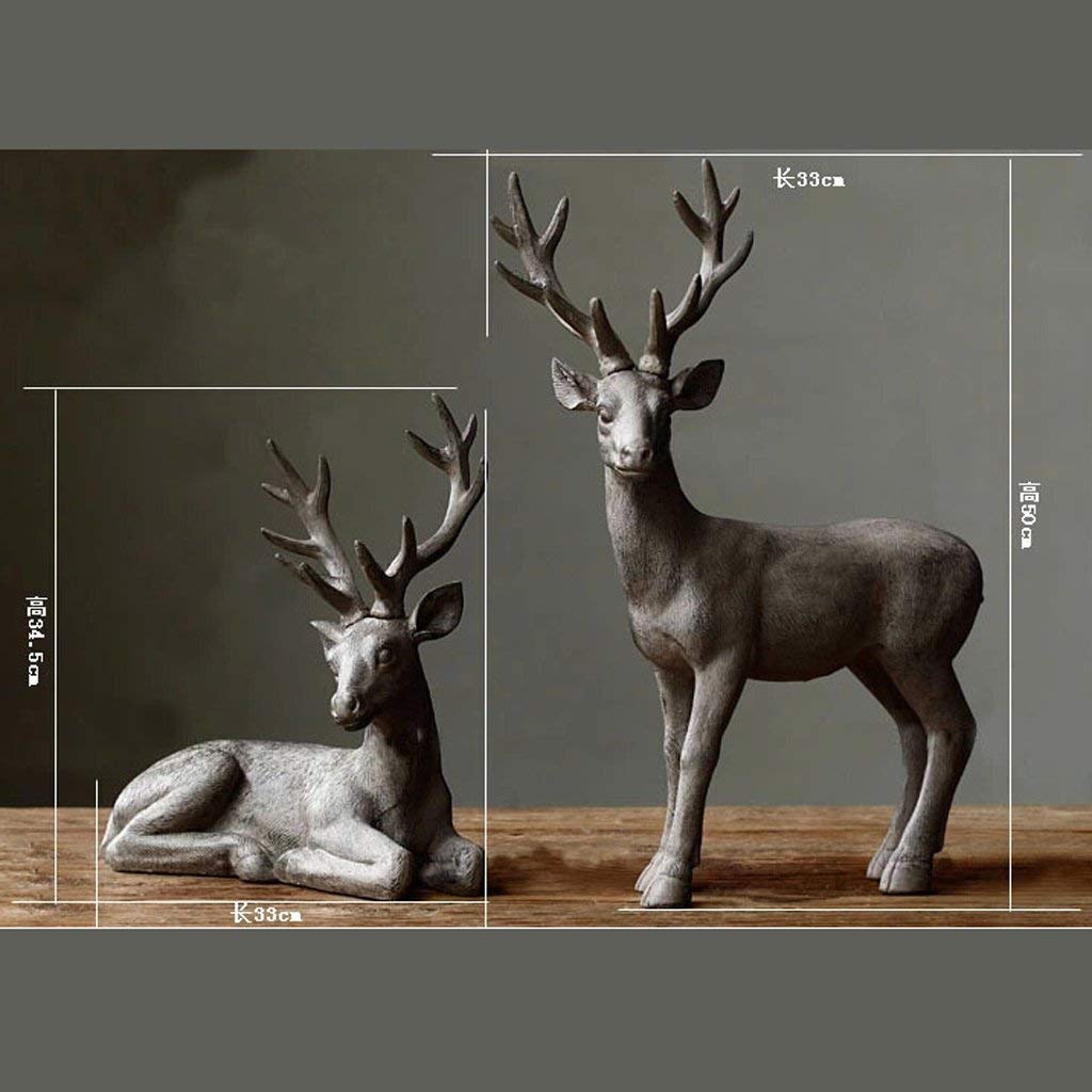 Harz Hirsch Figur Ornament Tischdekoration Kunstsammlung für Wohnzimmer Leseraum Weihnachtstag Deko