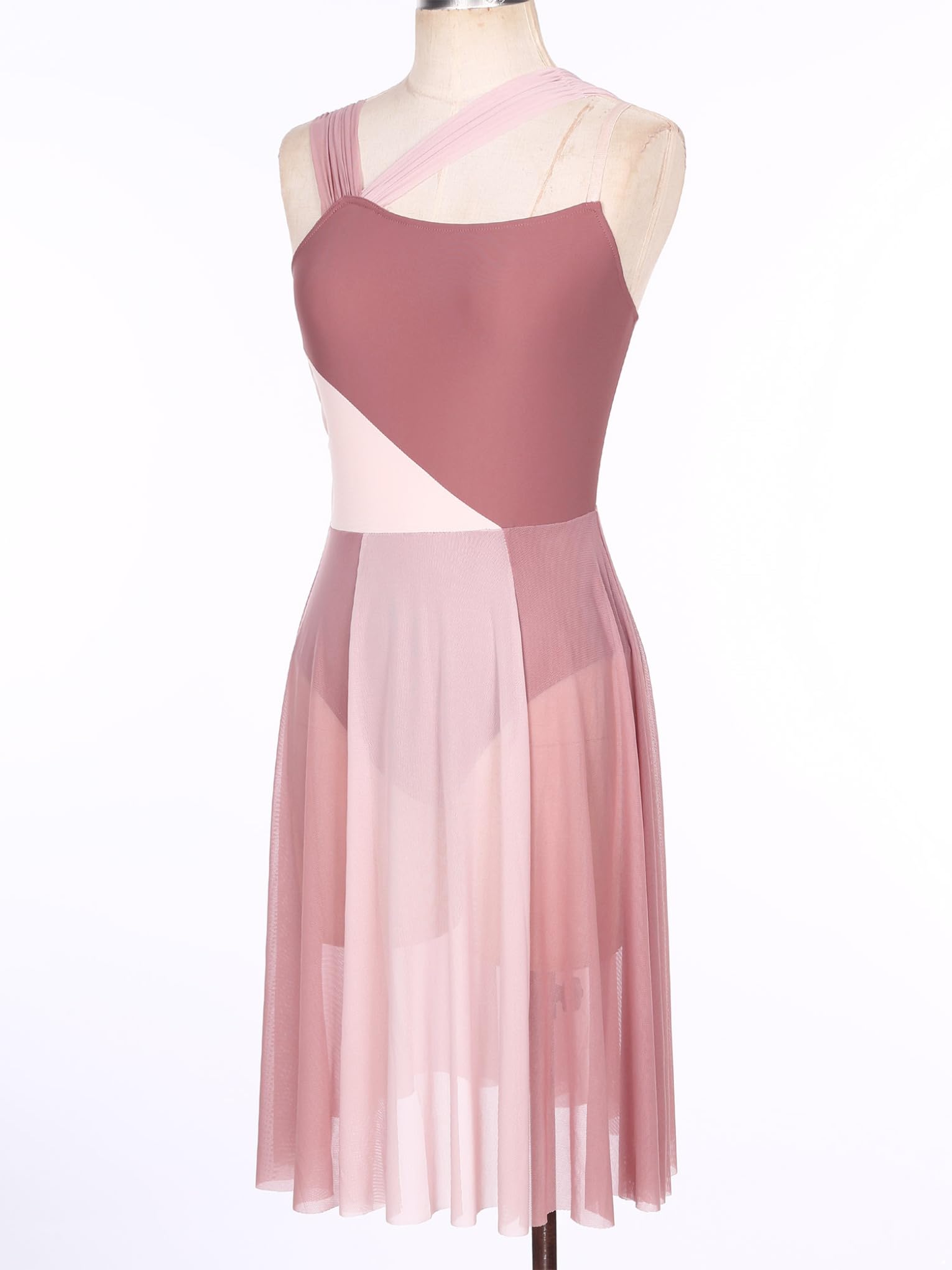 Jan Jean Womens Lyrical Asymmetrical Chiffon Dress Contemporary Ballet Dance Dress Dance Costume C10 Medium