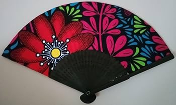 アフリカ　布地　扇子 Amazon.co.jp: アフリカ布 扇子 アフリカンファブリック