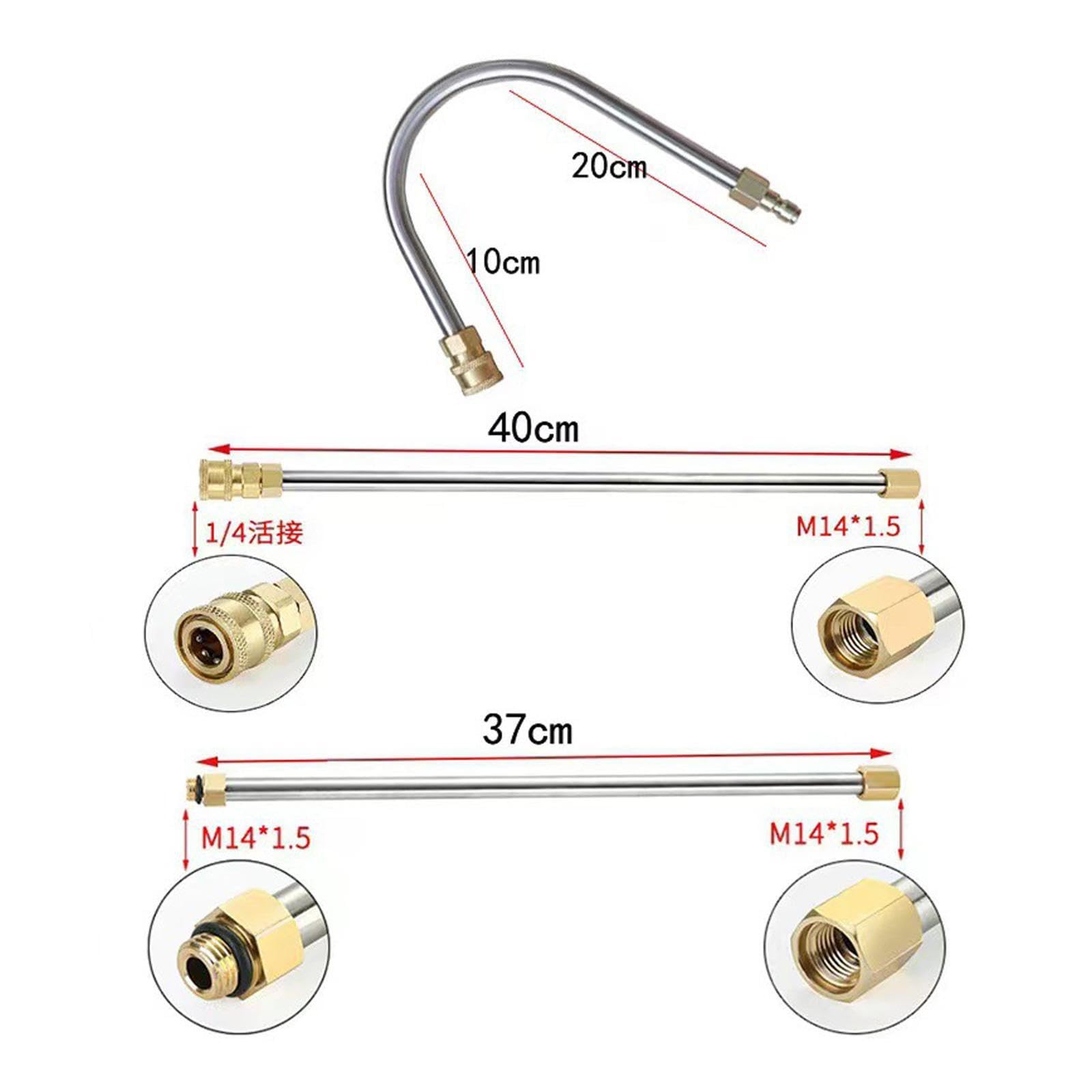 Accessori per idropulitrice con 6 punte per ugelli, 4 aste, attacco rapido, set di barre di estensione per idropulitrice facile da usare, 4000 PSI, 25 strumenti per la pulizia delle grondaie.